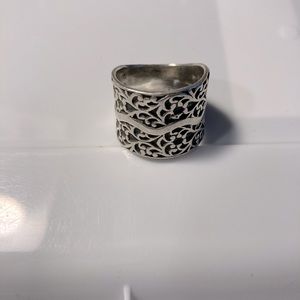 Silpada Sterling Silver Filigree Cuff Ring. Size 9